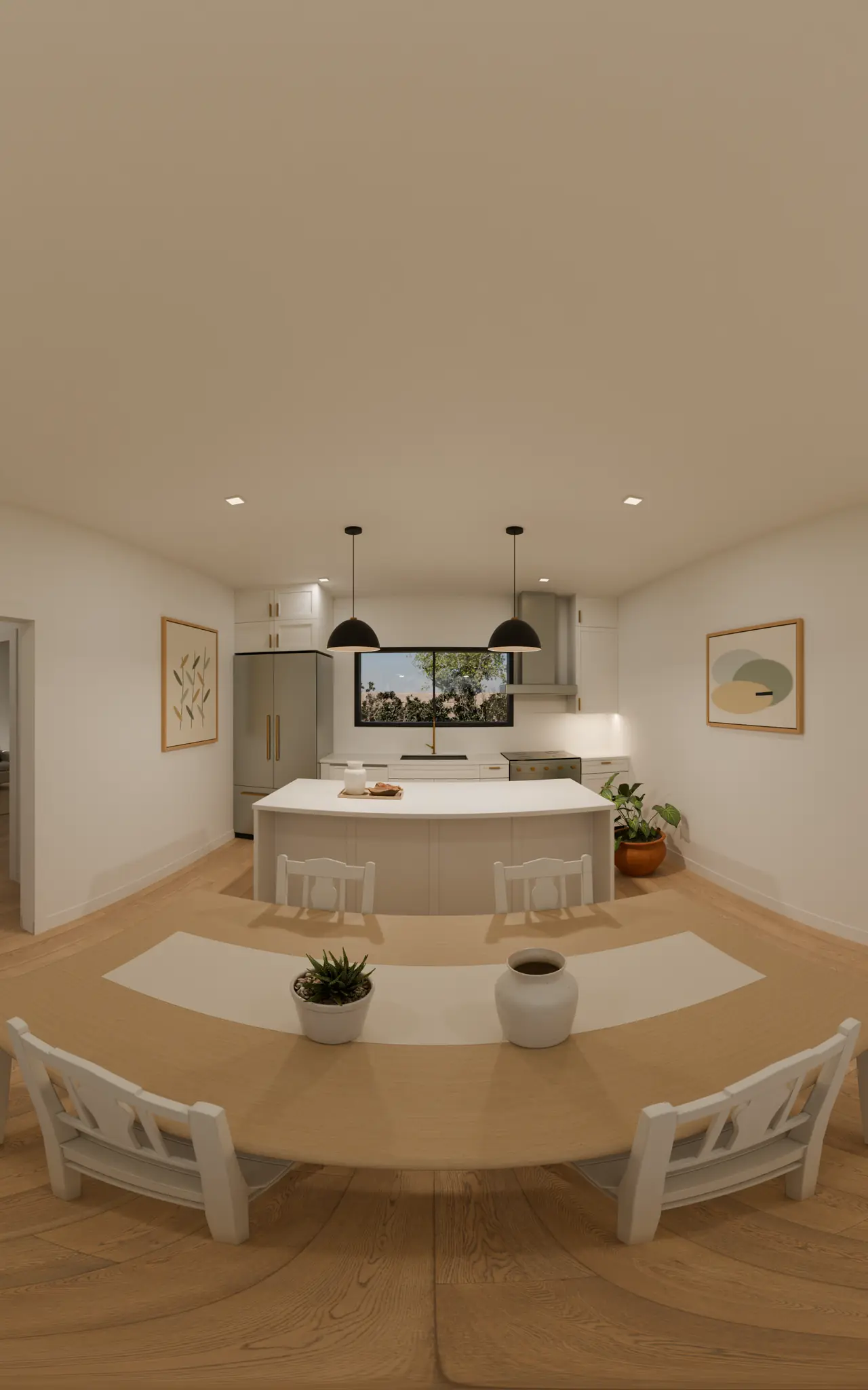 The Living, Dining & Kitchen