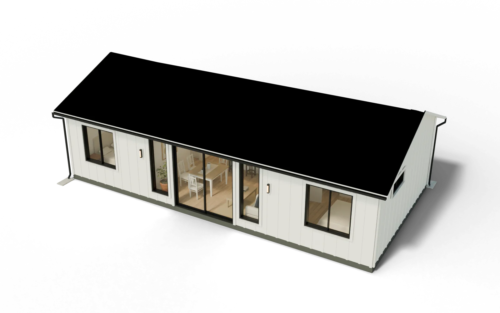 Two Bedroom ADU with a shingle roof, chalk siding and a small landing
